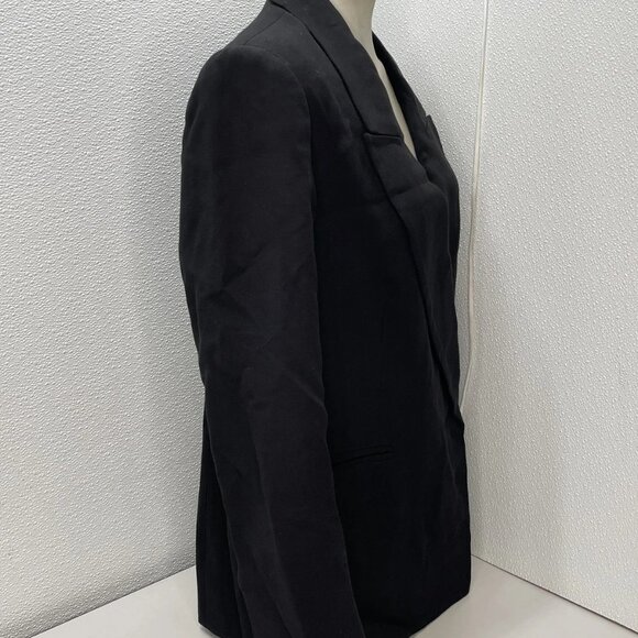NEW ARGENT  Women's Blazer Madison Viscose Wool Crepe Size 6 Black - Picture 3 of 7